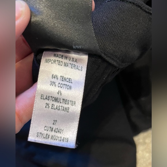 Goldsign High Rise slim straight, full length, size 27. Black - Picture 4 of 4